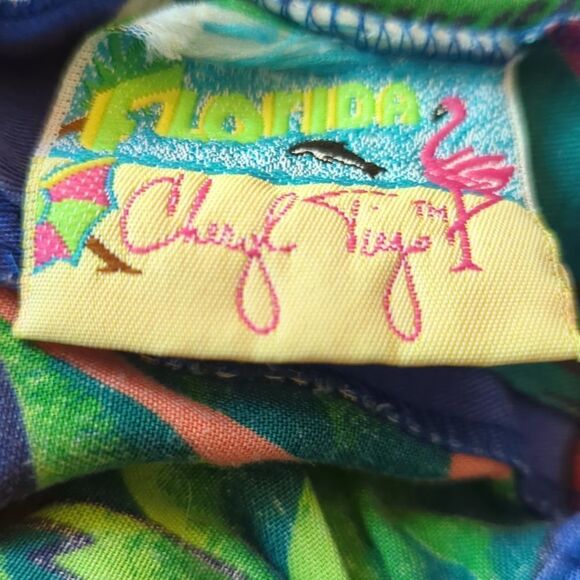 Vintage Cheryl Tiegs flamingo print skirt size 8🦩 - Picture 2 of 7